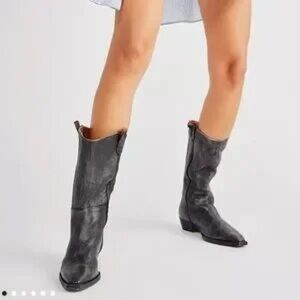 Free People Charcoal Ankle Booties